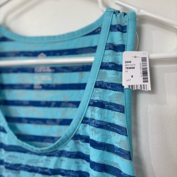 🎉4/30$🎉 Love & Legend Blue Stripe Tank Top - Size M - Picture 2 of 5